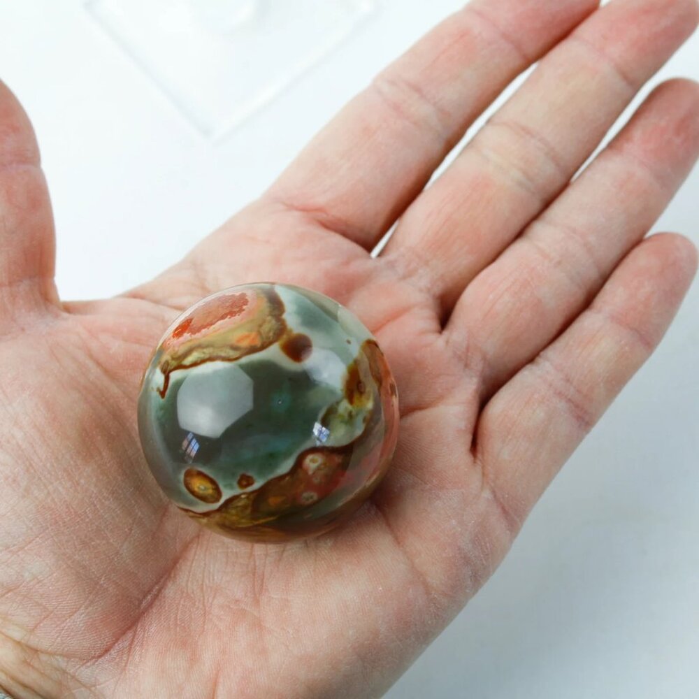 Polychrome Jasper Sphere - 45mm - Picture 9 of 12